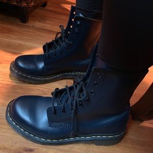 Dr. Martens Blue Leather Boots